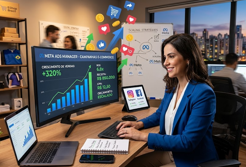 Aprenda a escalar campanhas no Meta Ads combinando dados do gerenciador e do Google Analytics. Descubra como o CPC pode mudar a sua decisão de escala
